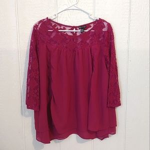 New Directions Purple Lace Blouse
